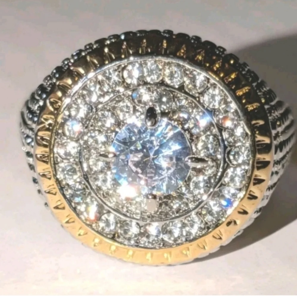 Mens 4ct Oval Cut Moissanite Prong Engagement Dome Ring 14k Yellow Gold Sz 10
